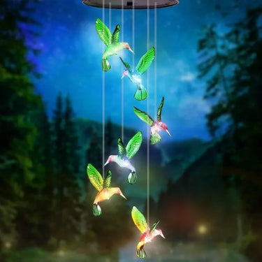 LumiFladder | Ambiente mágico para tu jardín - Campana de viento LED solar